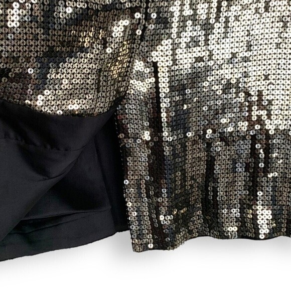 Alice and Olivia Sequin Blazer Jacket S Gold Metallic - Picture 12 of 16